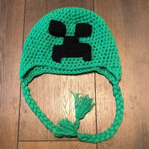 Kids Crocheted Mine Craft hat